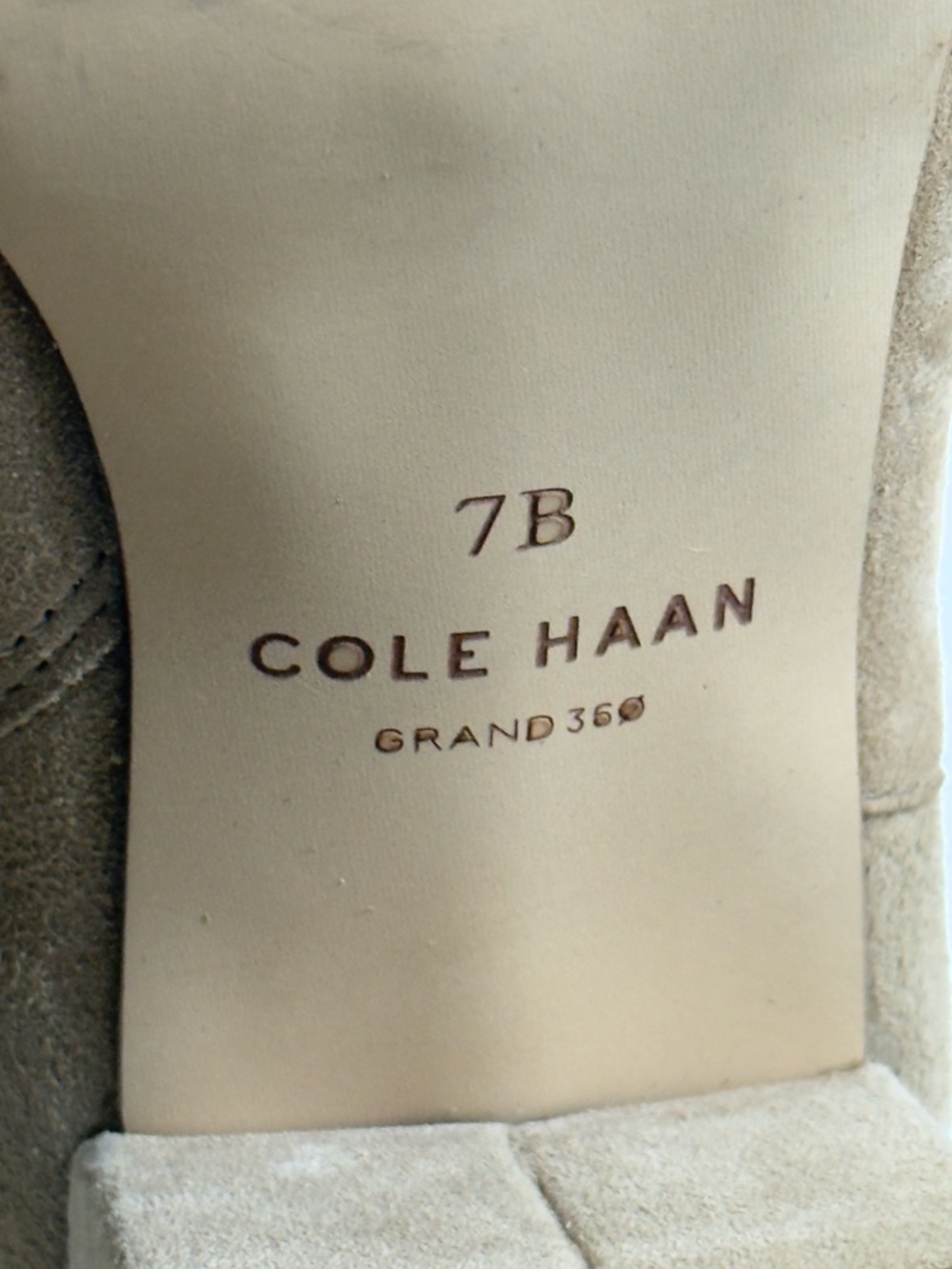 Cole Haan New Woman’s Elyse Beige Tan Ankle Bootie Size 7 - Picture 7 of 8